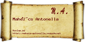 Mahács Antonella névjegykártya